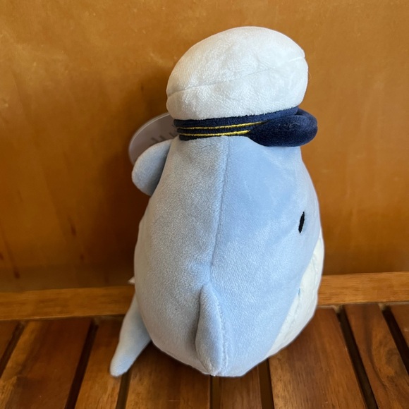 🟡NWT 5” Samir Whale Sailor Hat Squishmallow navy nautical anchor cap sea life - Picture 3 of 5
